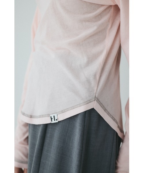 HeRIN.CYE(ヘリンドットサイ)の「Sheer mellow tops シアーメロートップス(Tシャツ/カットソー・レディース・ライトイエロー/ライトブルー/ライトピンク/ライトグリーン・FREE)」の6枚目の写真