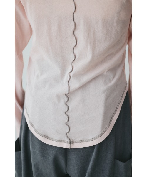 HeRIN.CYE(ヘリンドットサイ)の「Sheer mellow tops シアーメロートップス(Tシャツ/カットソー・レディース・ライトイエロー/ライトブルー/ライトピンク/ライトグリーン・FREE)」の7枚目の写真