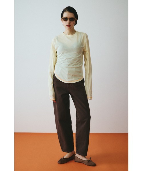 HeRIN.CYE(ヘリンドットサイ)の「Sheer mellow tops シアーメロートップス(Tシャツ/カットソー・レディース・ライトイエロー/ライトブルー/ライトピンク/ライトグリーン・FREE)」の10枚目の写真