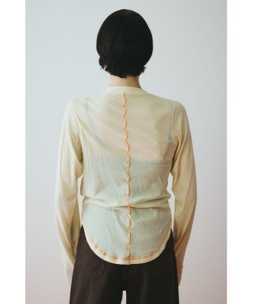 HeRIN.CYE(ヘリンドットサイ)の「Sheer mellow tops シアーメロートップス(Tシャツ/カットソー・レディース・ライトイエロー/ライトブルー/ライトピンク/ライトグリーン・FREE)」の12枚目の写真