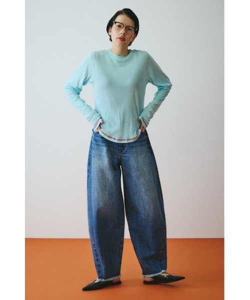HeRIN.CYE(ヘリンドットサイ)の「Sheer mellow tops シアーメロートップス(Tシャツ/カットソー・レディース・ライトイエロー/ライトブルー/ライトピンク/ライトグリーン・FREE)」の14枚目の写真