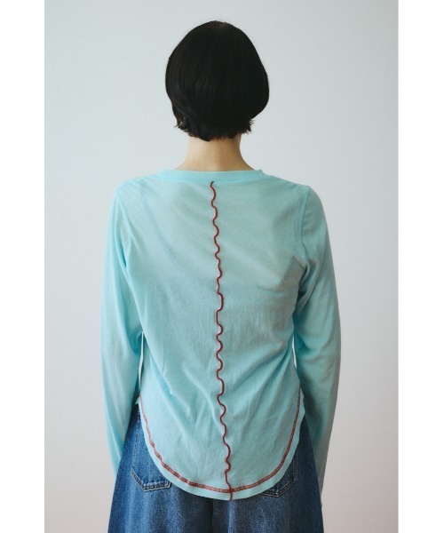 HeRIN.CYE(ヘリンドットサイ)の「Sheer mellow tops シアーメロートップス(Tシャツ/カットソー・レディース・ライトイエロー/ライトブルー/ライトピンク/ライトグリーン・FREE)」の16枚目の写真