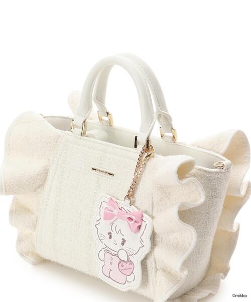 SAMANTHAVEGA（サマンサベガ）の「Lil ala mode×SAMANTHAVEGAコレクション ツイードフリルハンドバッグ（ハンドバッグ・レディース・イエロー/ライトブルー/ホワイト/ピンク・FREE）」の16枚目の写真