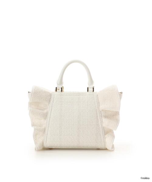 SAMANTHAVEGA（サマンサベガ）の「Lil ala mode×SAMANTHAVEGAコレクション ツイードフリルハンドバッグ（ハンドバッグ・レディース・イエロー/ライトブルー/ホワイト/ピンク・FREE）」の18枚目の写真