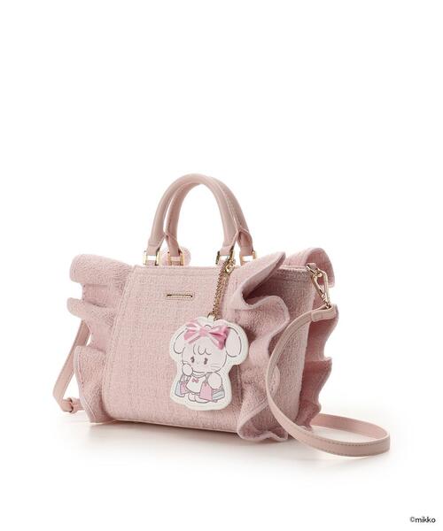 SAMANTHAVEGA（サマンサベガ）の「Lil ala mode×SAMANTHAVEGAコレクション ツイードフリルハンドバッグ（ハンドバッグ・レディース・イエロー/ライトブルー/ホワイト/ピンク・FREE）」の21枚目の写真