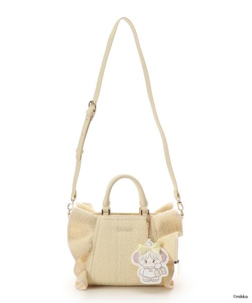 SAMANTHAVEGA（サマンサベガ）の「Lil ala mode×SAMANTHAVEGAコレクション ツイードフリルハンドバッグ（ハンドバッグ・レディース・イエロー/ライトブルー/ホワイト/ピンク・FREE）」の8枚目の写真