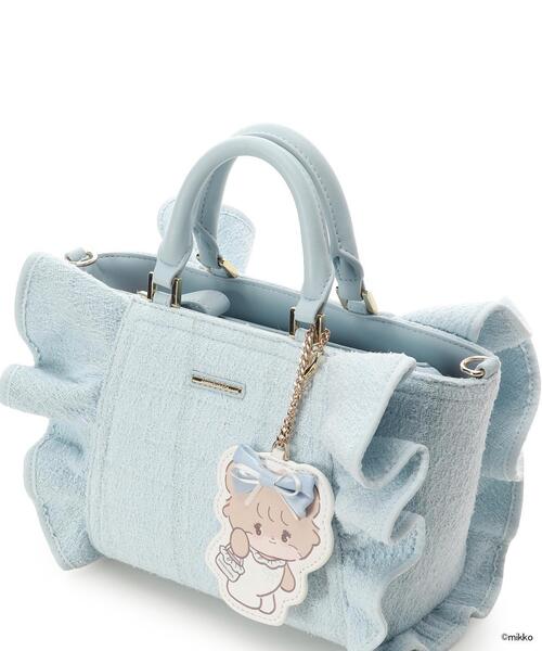 SAMANTHAVEGA（サマンサベガ）の「Lil ala mode×SAMANTHAVEGAコレクション ツイードフリルハンドバッグ（ハンドバッグ・レディース・イエロー/ライトブルー/ホワイト/ピンク・FREE）」の10枚目の写真