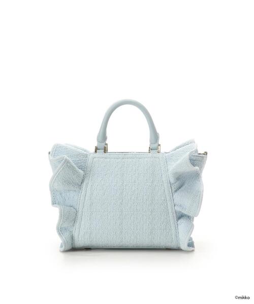 SAMANTHAVEGA（サマンサベガ）の「Lil ala mode×SAMANTHAVEGAコレクション ツイードフリルハンドバッグ（ハンドバッグ・レディース・イエロー/ライトブルー/ホワイト/ピンク・FREE）」の12枚目の写真