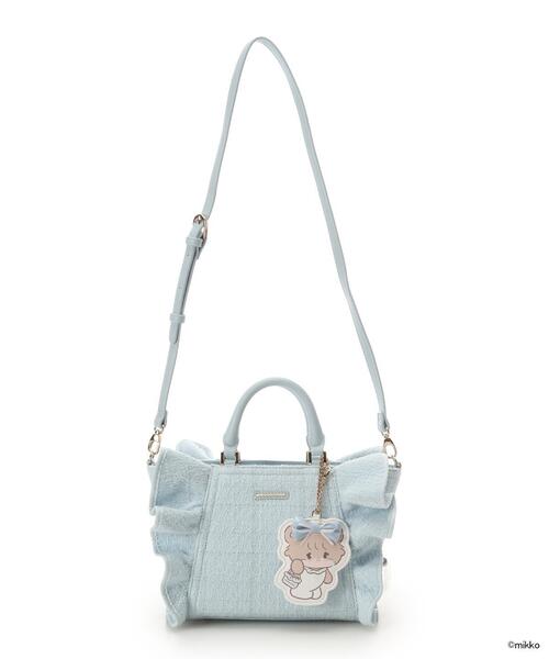 SAMANTHAVEGA（サマンサベガ）の「Lil ala mode×SAMANTHAVEGAコレクション ツイードフリルハンドバッグ（ハンドバッグ・レディース・イエロー/ライトブルー/ホワイト/ピンク・FREE）」の14枚目の写真