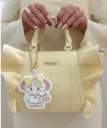 SAMANTHAVEGA（サマンサベガ）の「Lil ala mode×SAMANTHAVEGAコレクション ツイードフリルハンドバッグ（ハンドバッグ）」
