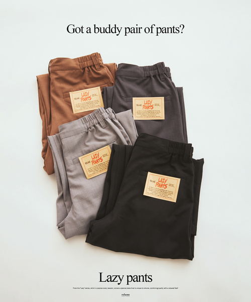 JOURNAL STANDARD relume（ジャーナルスタンダード　レリューム）の「バルジ ツイル 1タック ”レイジー” ライトスラックス（スラックス・メンズ・キャメル/サックスブルー/ブラック/チャコールグレー・LARGE/MEDIUM/SMALL）」の14枚目の写真