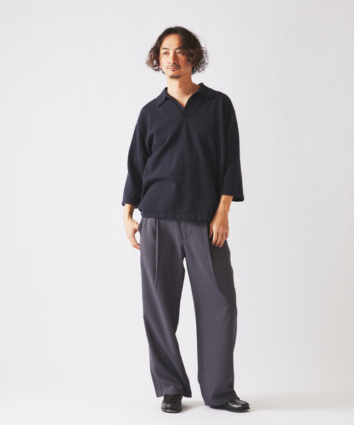 JOURNAL STANDARD relume（ジャーナルスタンダード　レリューム）の「バルジ ツイル 1タック ”レイジー” ライトスラックス（スラックス・メンズ・キャメル/サックスブルー/ブラック/チャコールグレー・LARGE/MEDIUM/SMALL）」の16枚目の写真