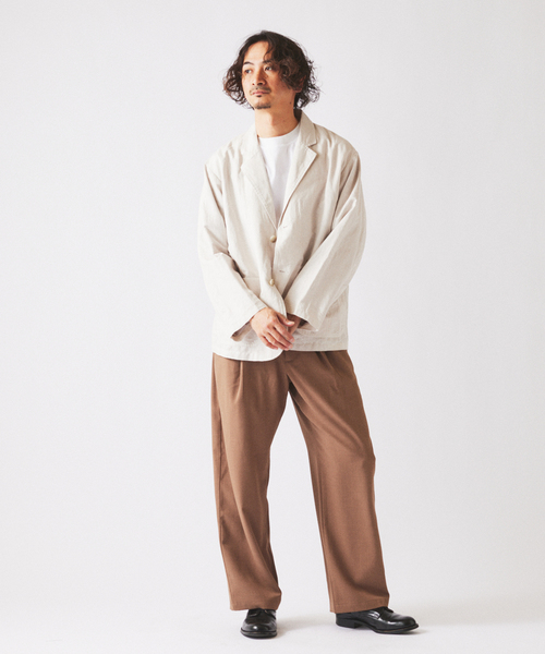 JOURNAL STANDARD relume（ジャーナルスタンダード　レリューム）の「バルジ ツイル 1タック ”レイジー” ライトスラックス（スラックス・メンズ・キャメル/サックスブルー/ブラック/チャコールグレー・LARGE/MEDIUM/SMALL）」の17枚目の写真