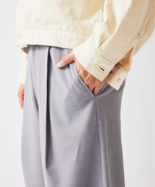 JOURNAL STANDARD relume（ジャーナルスタンダード　レリューム）の「バルジ ツイル 1タック ”レイジー” ライトスラックス（スラックス・メンズ・キャメル/サックスブルー/ブラック/チャコールグレー・LARGE/MEDIUM/SMALL）」の5枚目の写真