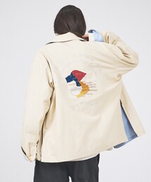 【TAION / タイオン】NON DOWN REVERSIBLE VET BLOUSON ／ノンダウン リバーシブル 刺繍 ブルゾン／べトジャン／ユニセックス 【WEB限定】