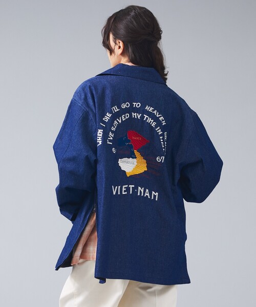 TAION(タイオン)の「【TAION / タイオン】NON DOWN REVERSIBLE VET BLOUSON /ノンダウン リバーシブル 刺繍 ブルゾン/べトジャン/ユニセックス 【WEB限定】(ブルゾン・メンズ・ホワイト系その他/ブラック系その他/ブルー系その他・M/L)」の5枚目の写真