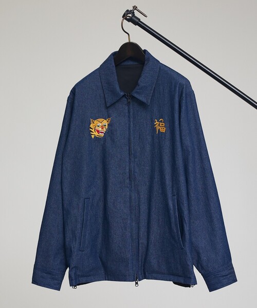 TAION(タイオン)の「【TAION / タイオン】NON DOWN REVERSIBLE VET BLOUSON /ノンダウン リバーシブル 刺繍 ブルゾン/べトジャン/ユニセックス 【WEB限定】(ブルゾン・メンズ・ホワイト系その他/ブラック系その他/ブルー系その他・M/L)」の9枚目の写真