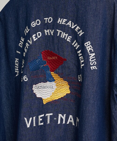 TAION(タイオン)の「【TAION / タイオン】NON DOWN REVERSIBLE VET BLOUSON /ノンダウン リバーシブル 刺繍 ブルゾン/べトジャン/ユニセックス 【WEB限定】(ブルゾン・メンズ・ホワイト系その他/ブラック系その他/ブルー系その他・M/L)」の10枚目の写真