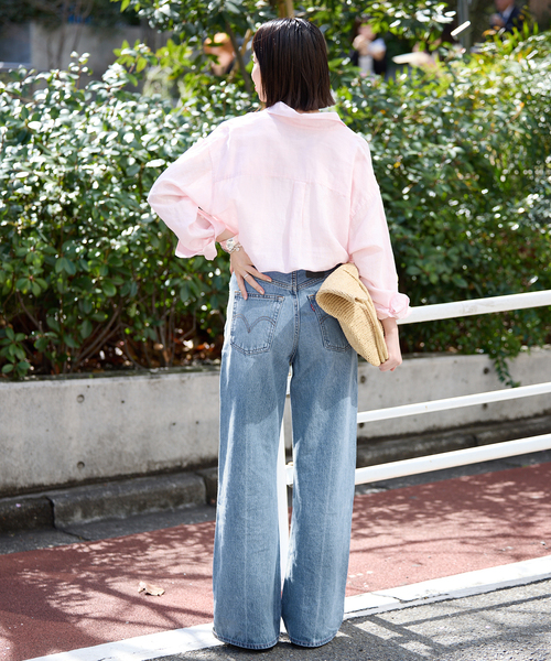 Levi's（リーバイス）の「LEVI'S/リーバイス RIBCAGE WIDE LEG A6081-0020（その他パンツ・レディース・ブルー・24cm/26cm/25cm/27cm）」の14枚目の写真