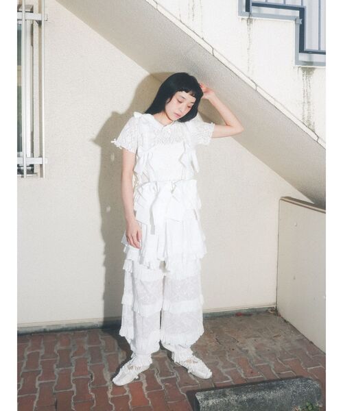 merry jenny（メリージェニー）の「switchレースバルーンパンツ（その他パンツ・レディース・オフホワイト/ブラック・FREE）」の3枚目の写真