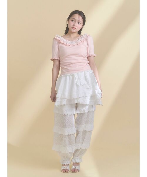 merry jenny（メリージェニー）の「switchレースバルーンパンツ（その他パンツ・レディース・オフホワイト/ブラック・FREE）」の8枚目の写真