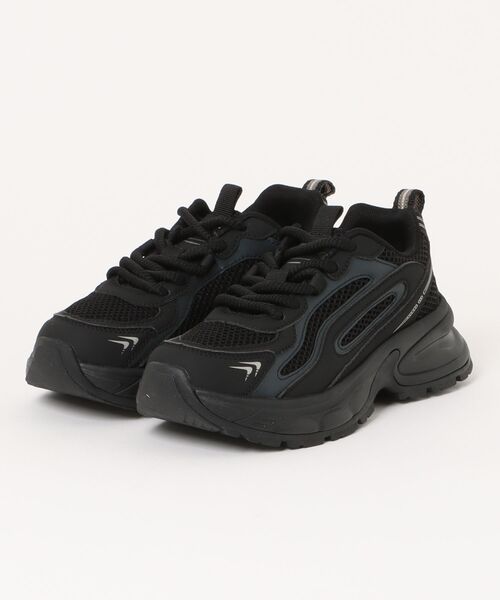 MAD FOOT(マッドフット)の「MADFOOT! マッドフット キッズ ボリュームソールメッシュスニーカー【幅広3E】厚底 250033(スニーカー・キッズ・ホワイト/ベージュ系その他2/ブラック・20.0cm/21.0cm/22.0cm/23.0cm/24.0cm)」の3枚目の写真