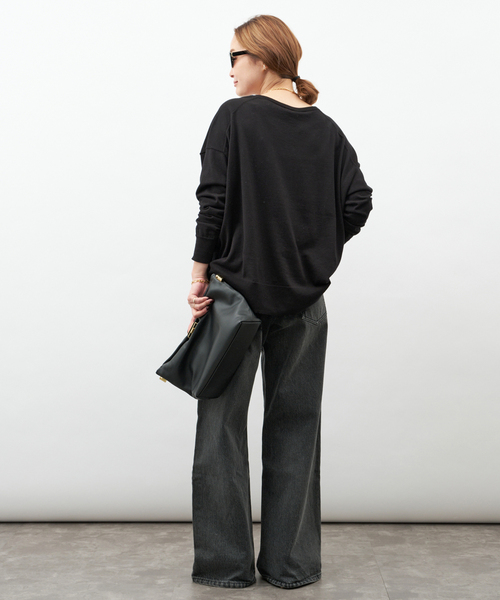 Deuxieme Classe（ドゥーズィエムクラス）の「*Sea Island Vネック ニット（ニット/セーター・レディース・ブラック/アイボリー/ネイビー・FREE）」の11枚目の写真