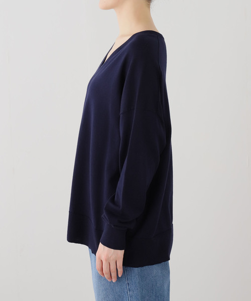 Deuxieme Classe（ドゥーズィエムクラス）の「*Sea Island Vネック ニット（ニット/セーター・レディース・ブラック/アイボリー/ネイビー・FREE）」の15枚目の写真