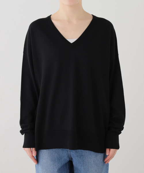 Deuxieme Classe（ドゥーズィエムクラス）の「*Sea Island Vネック ニット（ニット/セーター・レディース・ブラック/アイボリー/ネイビー・FREE）」の22枚目の写真