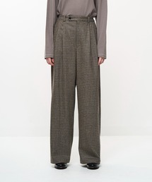 Juha（ユハ）の「CHECK WIDE EASY PANTS（スラックス）」