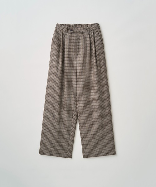 Juha(ユハ)の「CHECK WIDE EASY PANTS(スラックス・メンズ・ベージュ/ブラウン・4/3/2)」の11枚目の写真