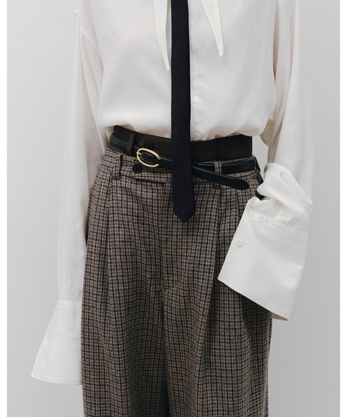 Juha(ユハ)の「CHECK WIDE EASY PANTS(スラックス・メンズ・ベージュ/ブラウン・4/3/2)」の9枚目の写真