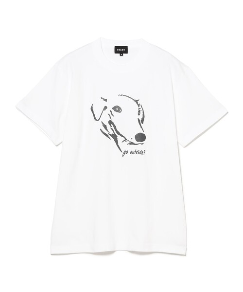 BEAMS T(ビームスティー)の「BEAMS / DOG Go Outside? T-shirt(Tシャツ/カットソー・メンズ・ホワイト/ブラック系その他4・M/XL/S/L)」の3枚目の写真