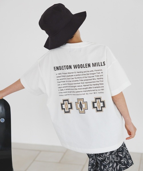 PENDLETON（ペンドルトン）の「【PENDLETON(ペンドルトン)】別注ヒストリーロゴTシャツ(KIDS)（Tシャツ/カットソー・キッズ・ホワイト/ブラック・160cm/150cm/140cm）」の11枚目の写真