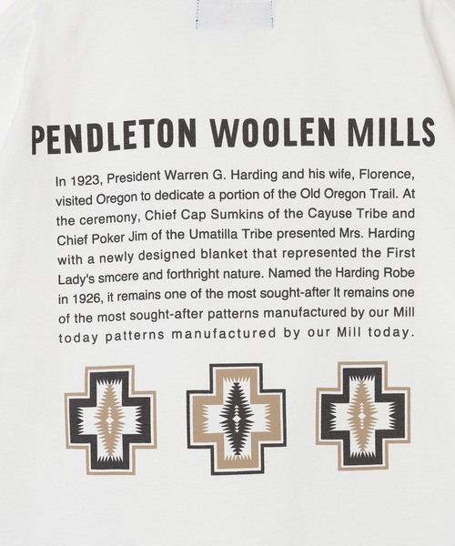 PENDLETON（ペンドルトン）の「【PENDLETON(ペンドルトン)】別注ヒストリーロゴTシャツ(KIDS)（Tシャツ/カットソー・キッズ・ホワイト/ブラック・160cm/150cm/140cm）」の4枚目の写真