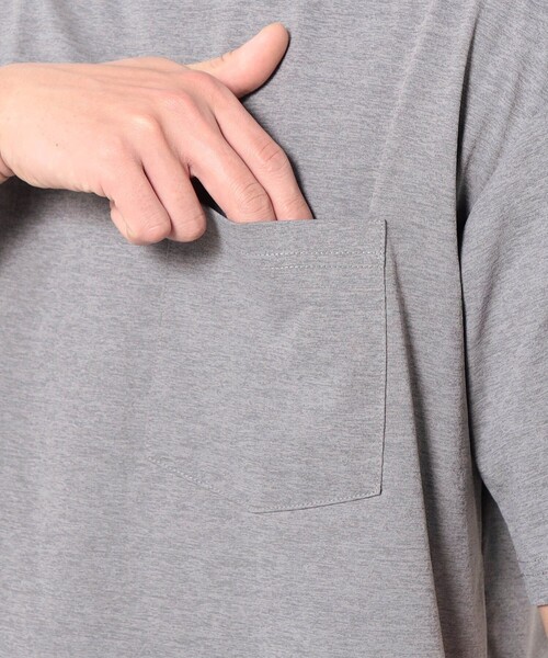 Grand PARK（グランドパーク）の「ドライアクティブ ポケットTシャツ（Tシャツ/カットソー・メンズ・オフホワイト/グレー/ブラック・L/M）」の8枚目の写真
