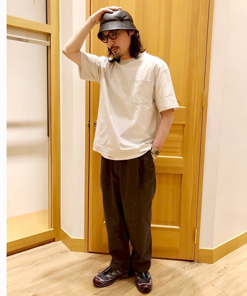 Grand PARK（グランドパーク）の「ドライアクティブ ポケットTシャツ（Tシャツ/カットソー・メンズ・オフホワイト/グレー/ブラック・L/M）」の19枚目の写真