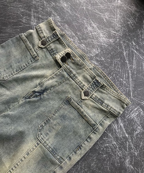 Teem Store(チームストア)の「ハイウエスト美脚ヴィンテージ風フレアデニムパンツ(デニムパンツ・レディース・ブルー・L/M)」の10枚目の写真