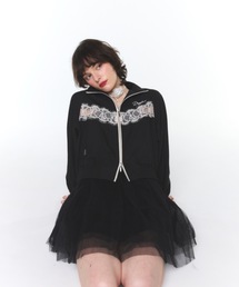 Rosy luce（ロージールーチェ）の「LACE LINE ZIP BLOUSON（レースラインジップブルゾン）（ブルゾン）」