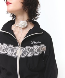 Rosy luce（ロージールーチェ）の「LACE LINE ZIP BLOUSON（レースラインジップブルゾン）（ブルゾン）」
