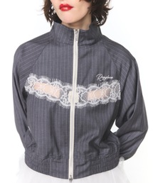 Rosy luce（ロージールーチェ）の「LACE LINE ZIP BLOUSON（レースラインジップブルゾン）（ブルゾン）」