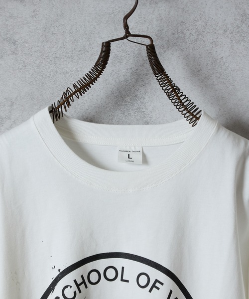 HAND PAINTED SCHOOL OF VISUAL COMEDY PRINTED CLASSIC L/S T-SHIRT