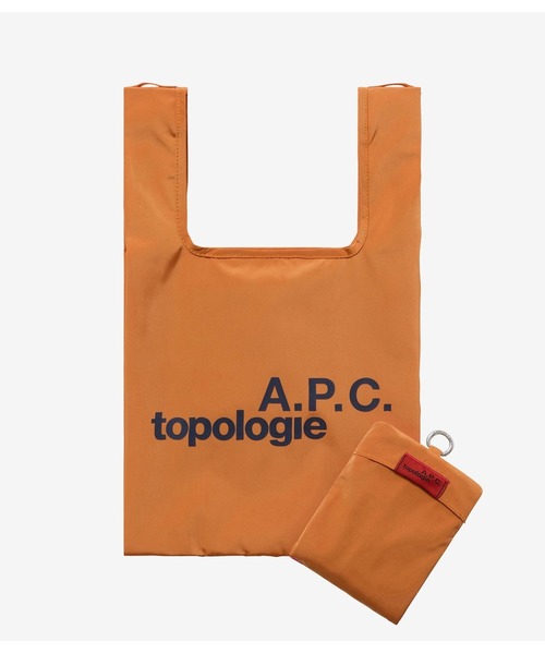 A.P.C.（アーペーセー）の「MINI KONBINI A.P.C. TOPOLOGIE（トートバッグ・メンズ・ピンク/オレンジ・ONESIZE）」の6枚目の写真