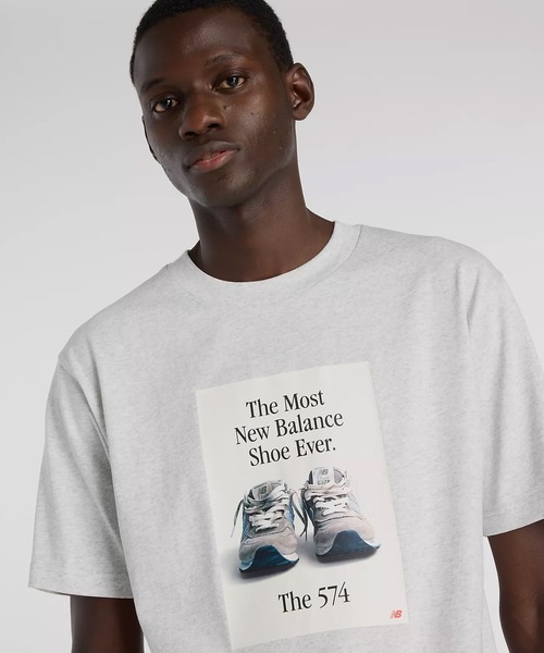 NEW BALANCE(ニューバランス)の「new balance/ニューバランス 半袖 Tシャツ 574ADTシャツ MT61B0WF(Tシャツ/カットソー・メンズ・グレー・XL)」の9枚目の写真