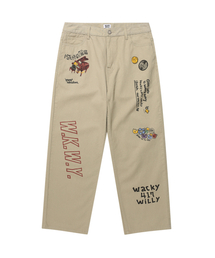 Wacky WiLLy（ワッキーウィリー）の「ストレートグラフィックデニムパンツベージュ（デニムパンツ）」