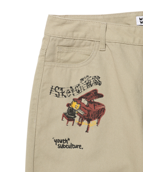 Wacky WiLLy(ワッキーウィリー)の「ストレートグラフィックデニムパンツベージュ(デニムパンツ・レディース・その他・SMALL/MEDIUM/LARGE/X-LARGE)」の5枚目の写真