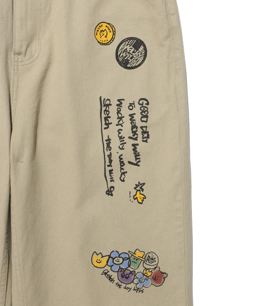 Wacky WiLLy(ワッキーウィリー)の「ストレートグラフィックデニムパンツベージュ(デニムパンツ・レディース・その他・SMALL/MEDIUM/LARGE/X-LARGE)」の6枚目の写真