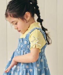 apres les cours | ぽこぽこジャガード袖リボンTシャツ(Tシャツ/カットソー)