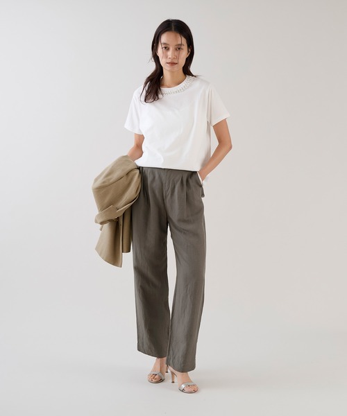 marmors（マルモア）の「【marmors】パールTシャツ（Tシャツ/カットソー・レディース・ホワイト/チャコールグレー・36）」の11枚目の写真