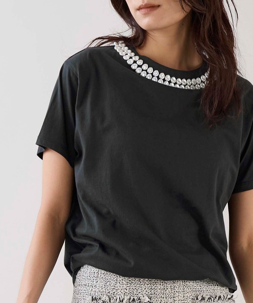 marmors（マルモア）の「【marmors】パールTシャツ（Tシャツ/カットソー・レディース・ホワイト/チャコールグレー・36）」の16枚目の写真